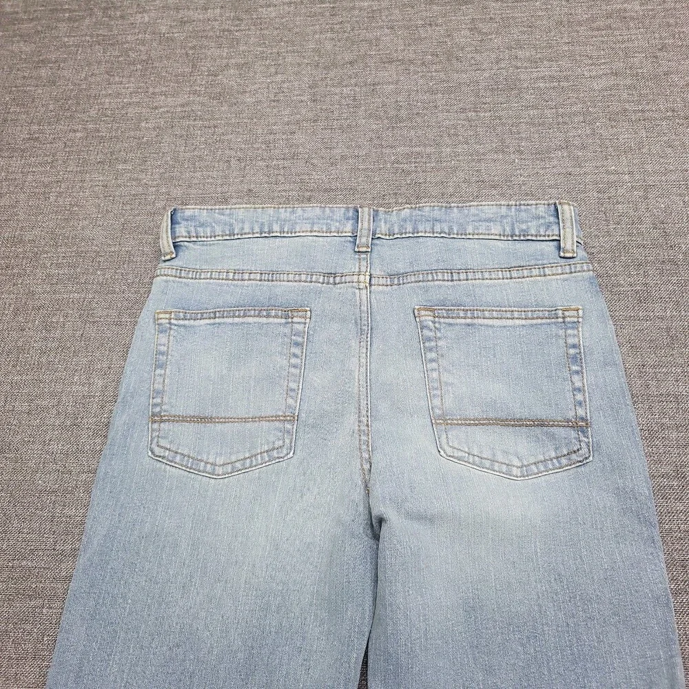 Boys' Stretch Bootcut Denim Jeans - Cat & Jack Blue Light Wash Size 12 Husky